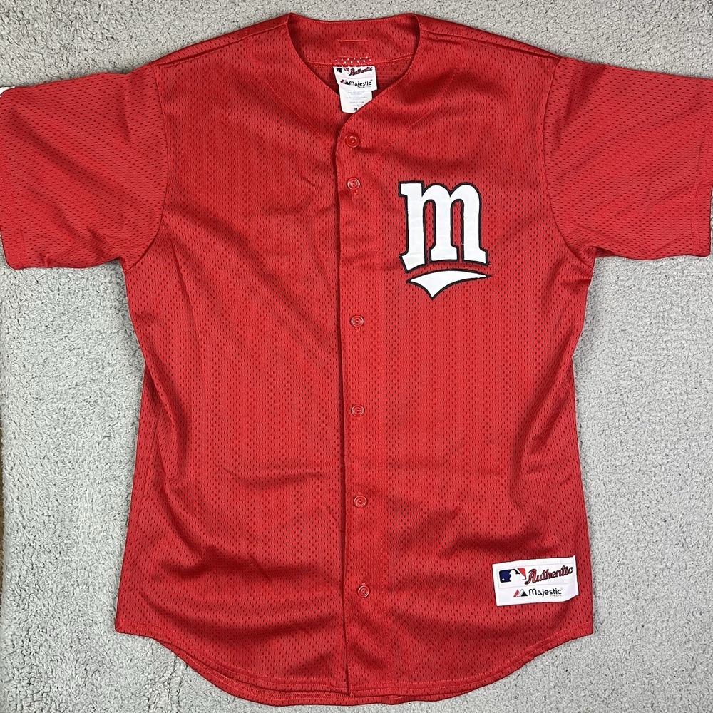 Minnesota Twins Vintage Majestic Red MLB Baseball Jersey Men's Size M Rare